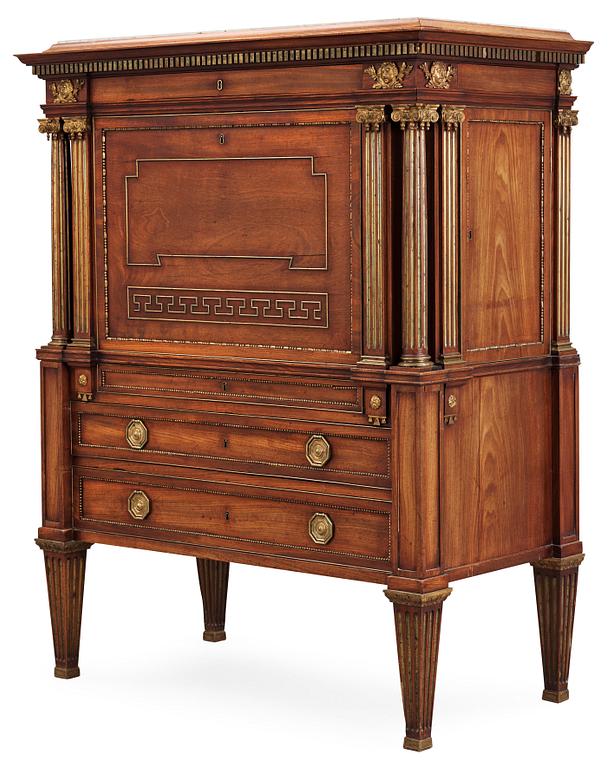 A late Gustavian masterpiece writing cabinet by J. F. Wejssenburg 1795.