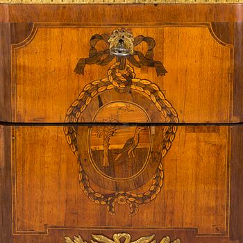 A Gustavian late 18th century commode attributed to J. Hultsten.