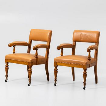 Armchairs, a pair, early 20th century.