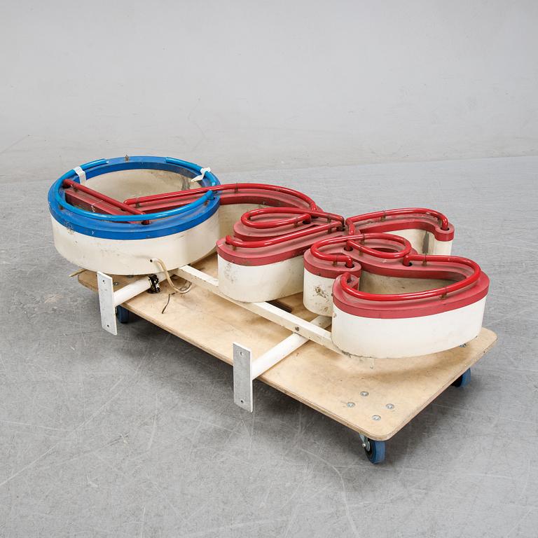 A neon sign for a cafe, Roos Neon, mid 20th century.