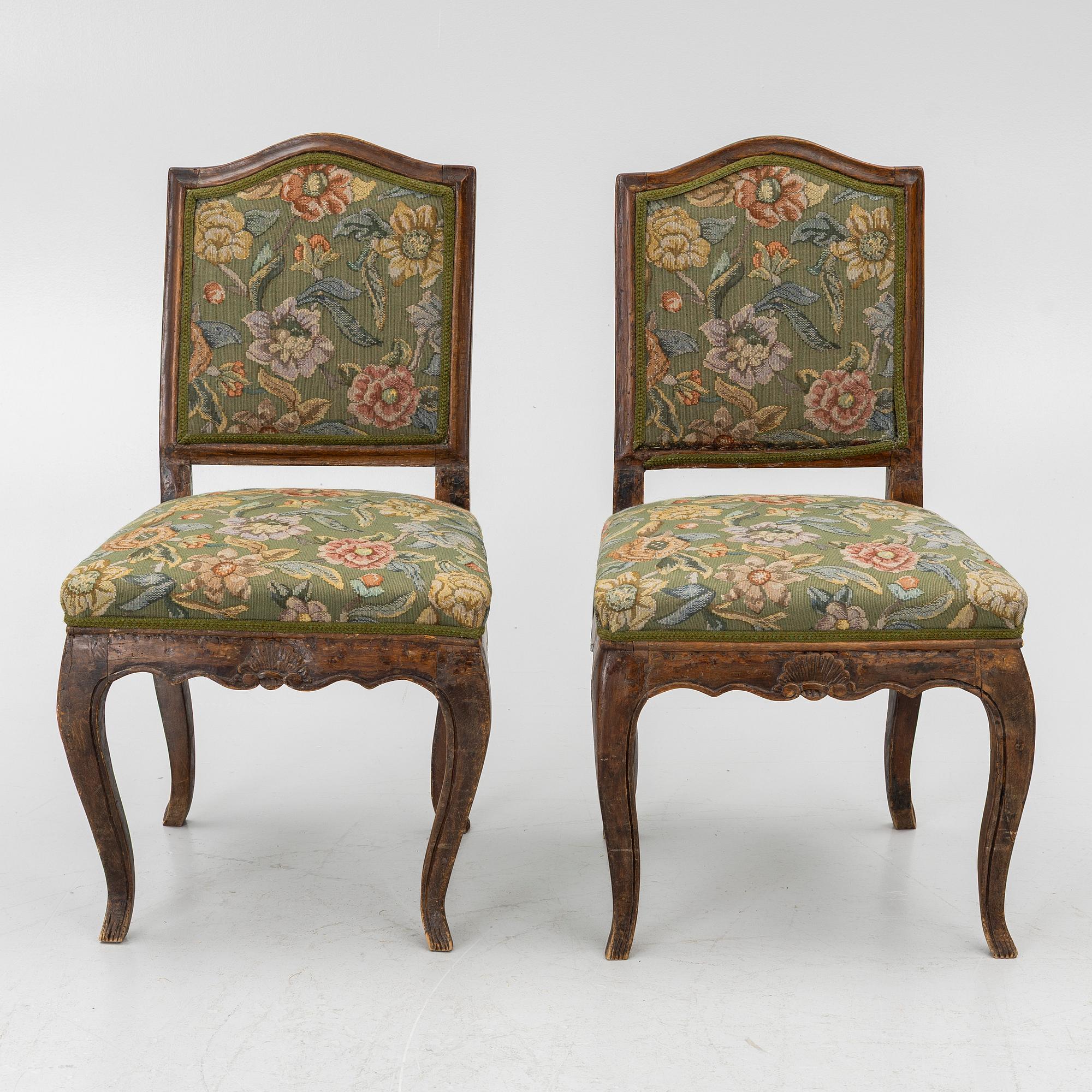 Chairs, a pair, Rococo, 18th century.