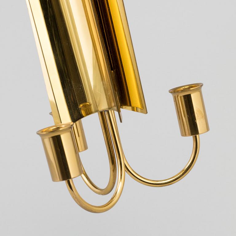 A brass ceiling lamp by Pierre Forsell, Skultuna, late 20th century.