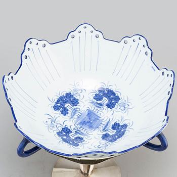 BOREK SIPEK, an 'Odette' porcelain and silver plated brass centrepiece from Driade, Italy.