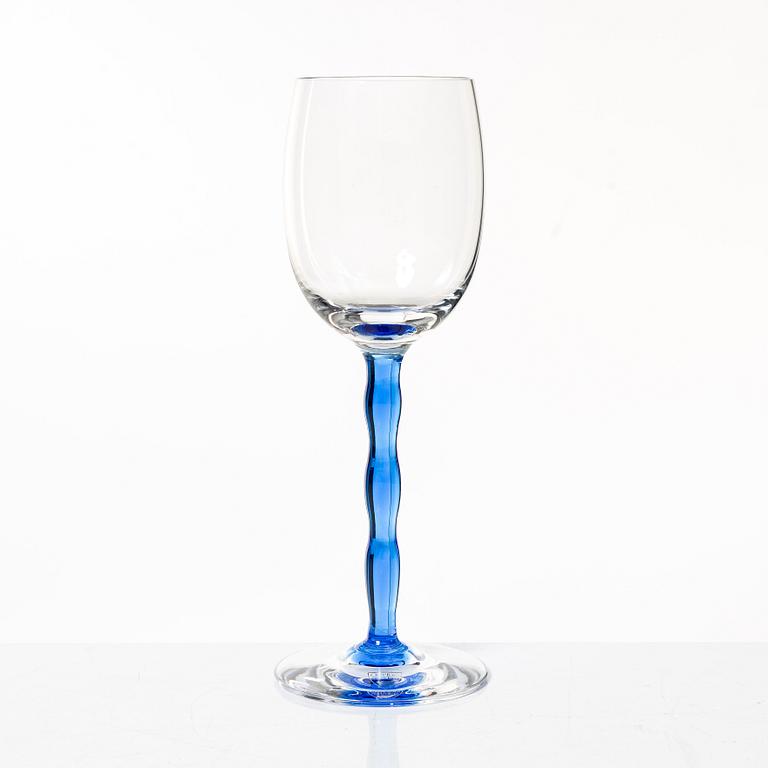 Gunnar Cyrén, a set of nine 'Nobel' wine glasses, Orrefors.