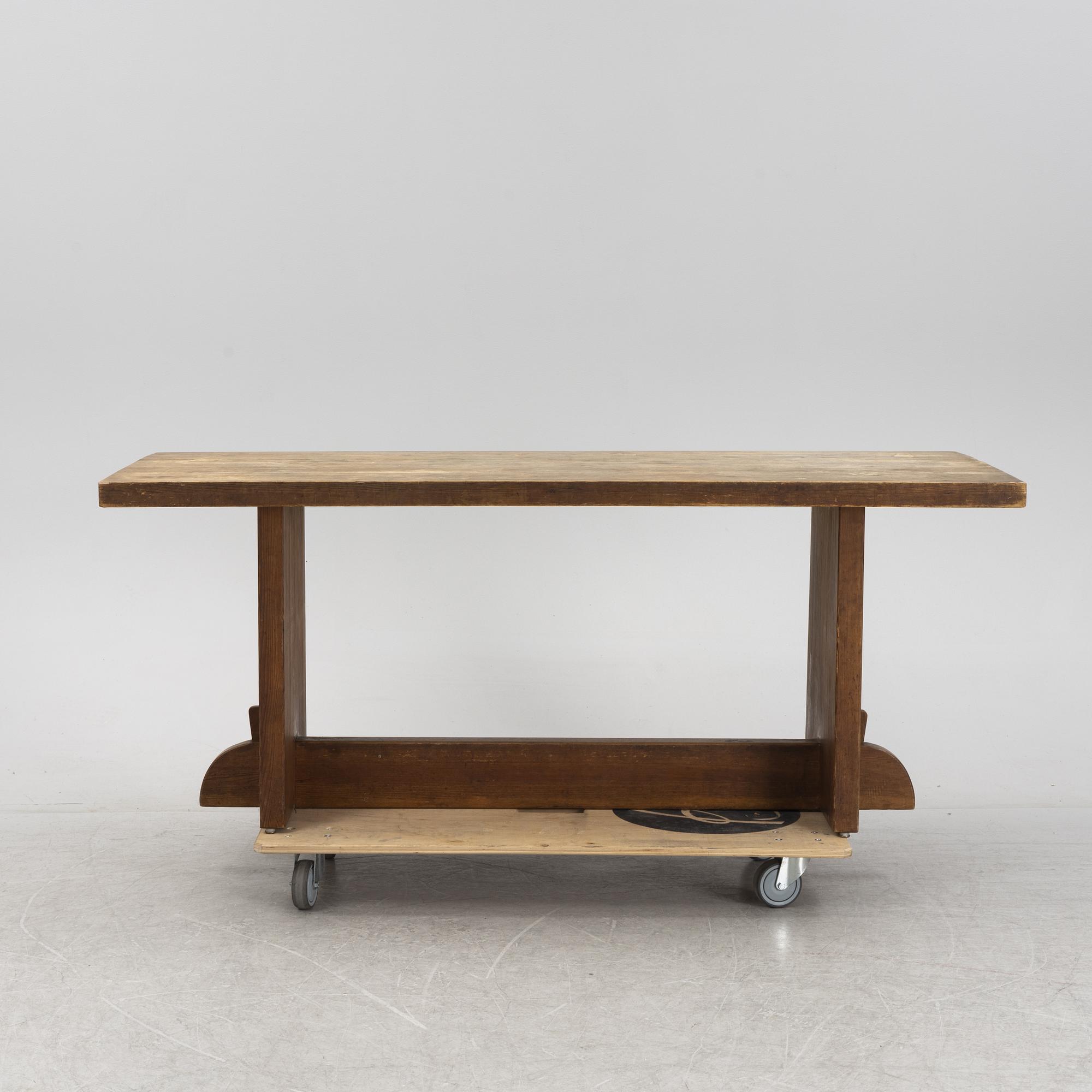 A stainde pine 'Lovö' table by Axel Einar Hjorth for Nordiska Kompaniet, 1930's.