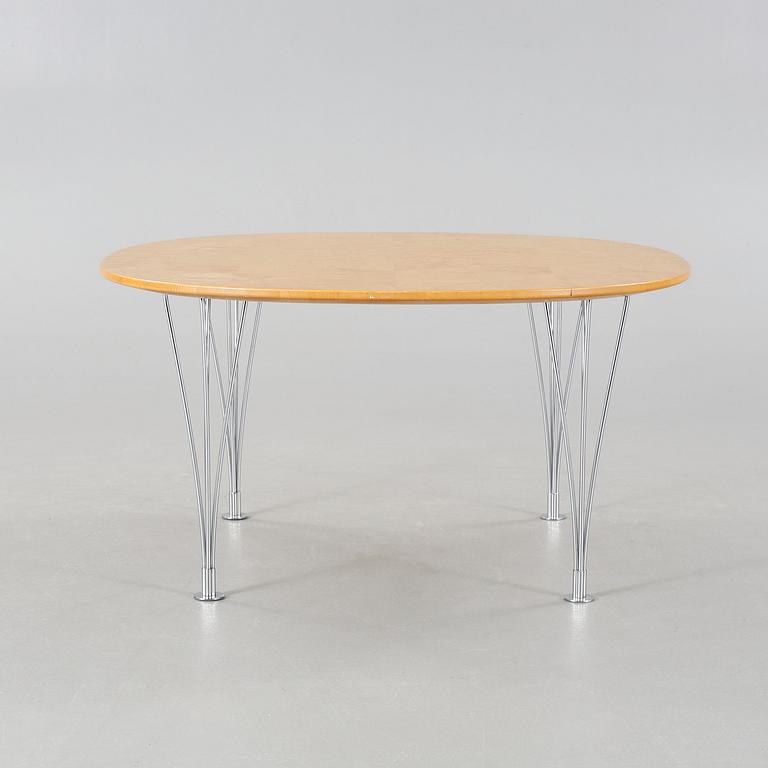 A coffee table named "Supercirkel", designed by Piet Hein and Bruno Mathsson.