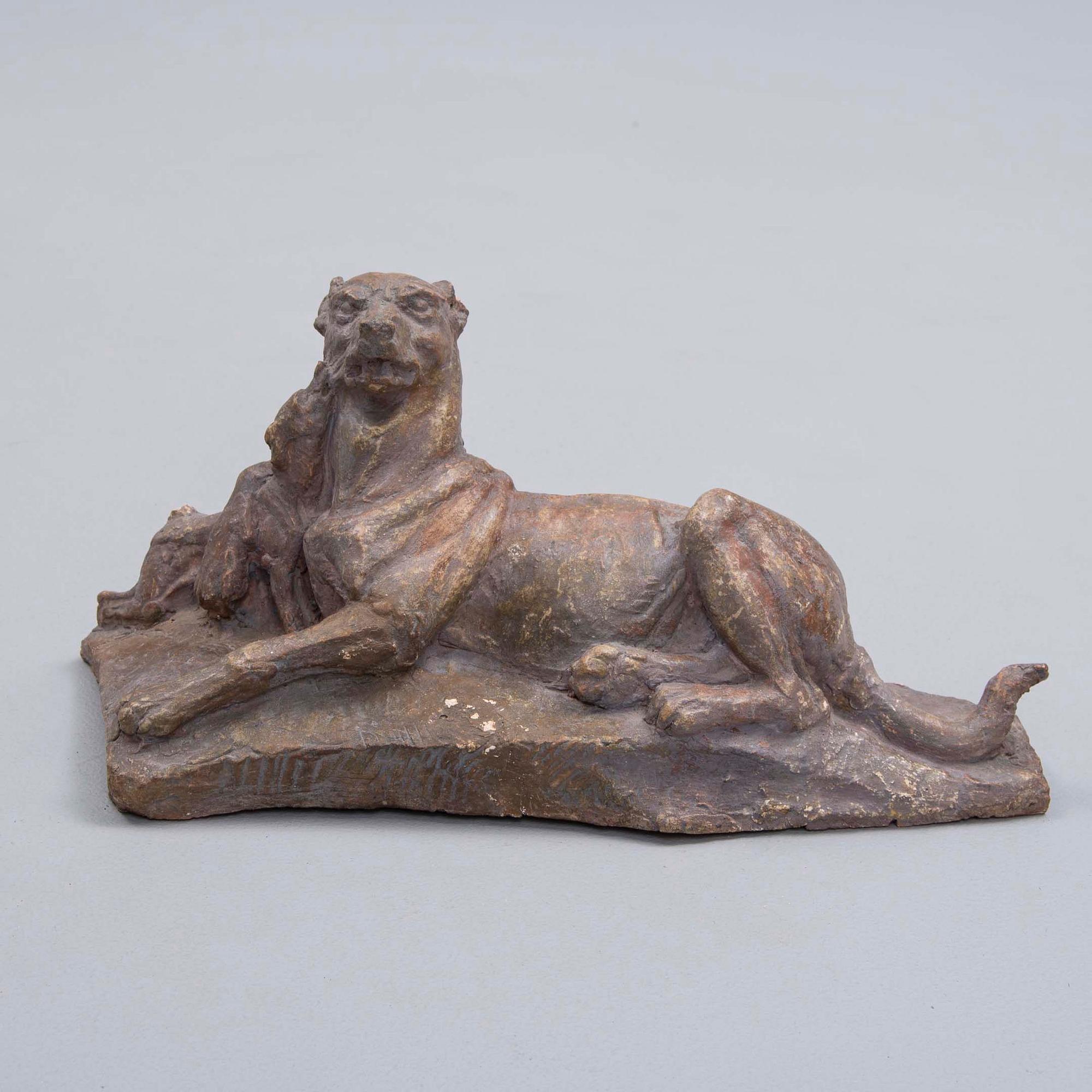 EMIL CEDERCREUTZ, skulptur, rödlera, signerad i godset.