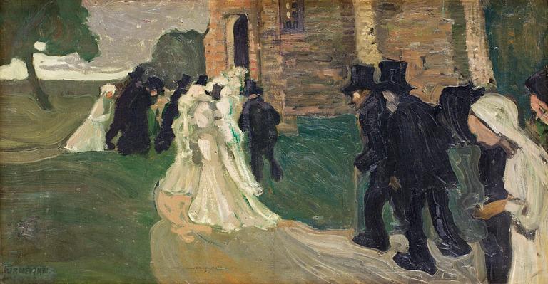 Axel Törneman, Going to church.