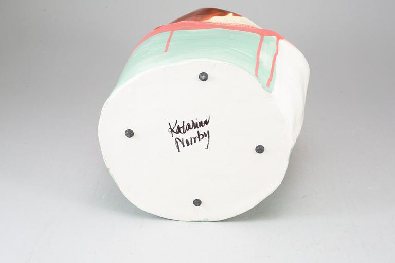 KATARINA NORRBY, a ceramic sculpture, 'Doris', signed Katarina  Norrby.