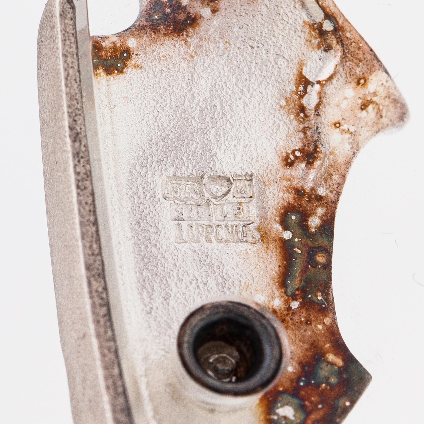 Björn Weckström, "Silver smoke", a sterling silver and acrylic bracelet. Lapponia 1988.