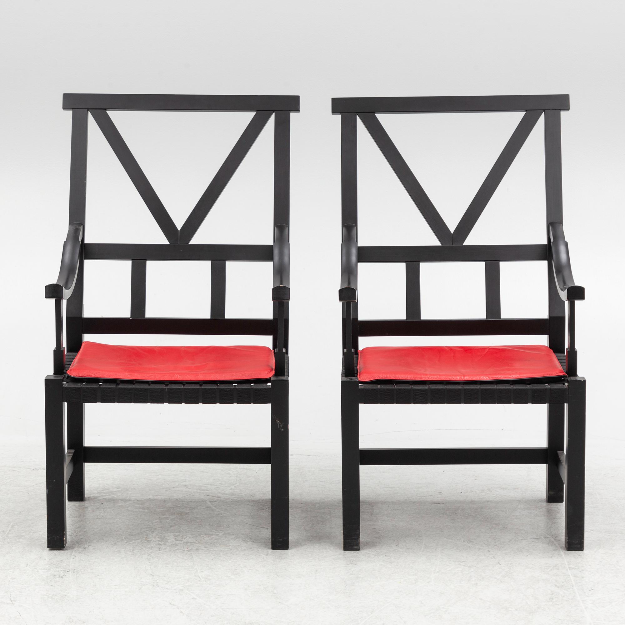 John Kandell, armchairs, a pair, "Victory", Källemo, after 1990.