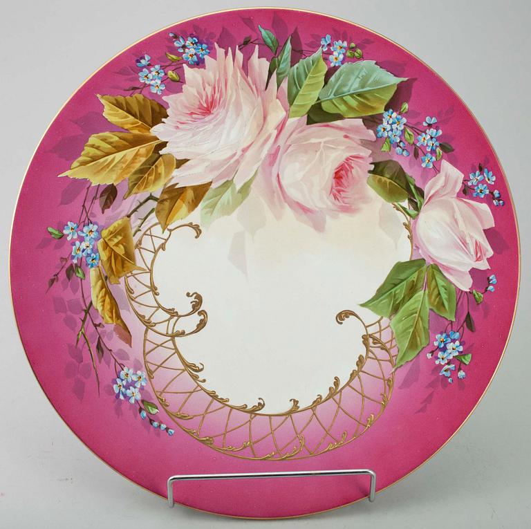 Plate, porcelain, Kuznetsov, Russia, late 
19th century.