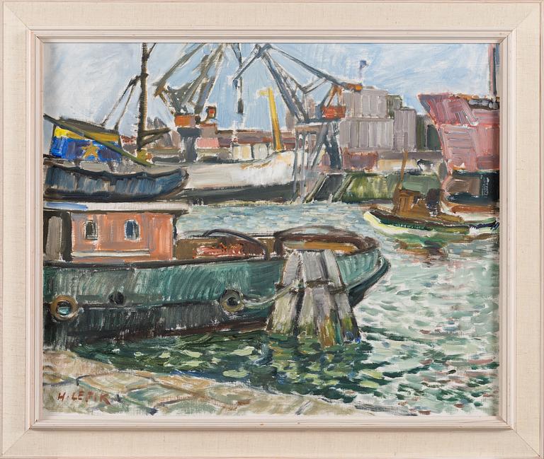 HUGO LEPIK, oil on canvas, signed.