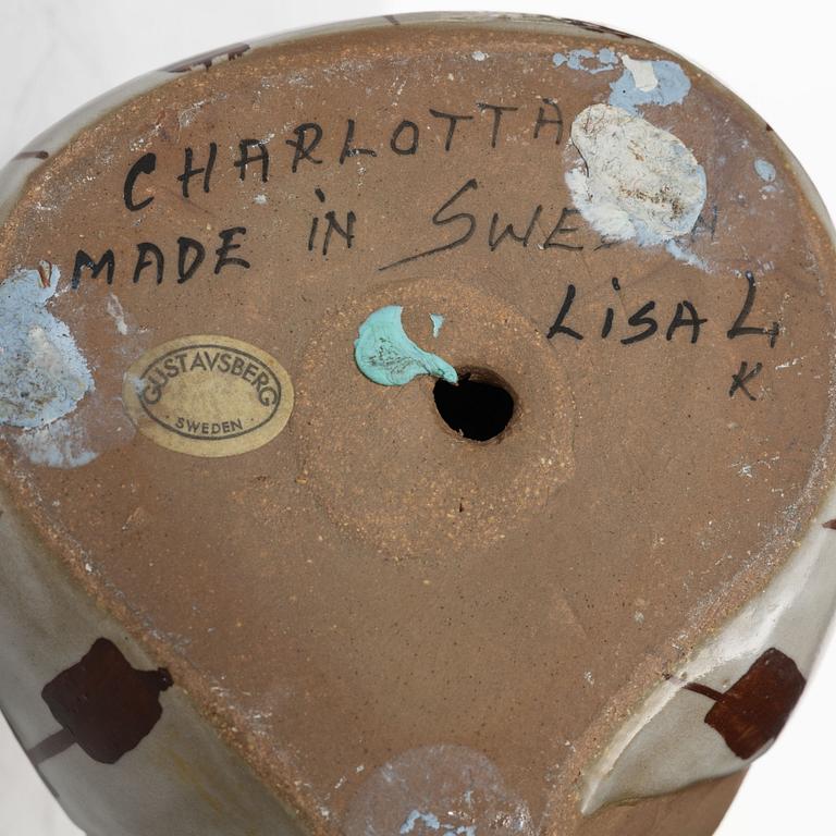 Lisa Larson, figurin, stengods, "Charlotta", Gustavsberg.