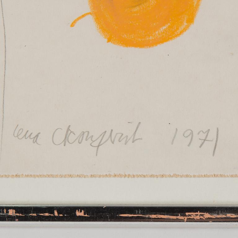LENA CRONQVIST, krita på papp, signerad och daterad 1971.