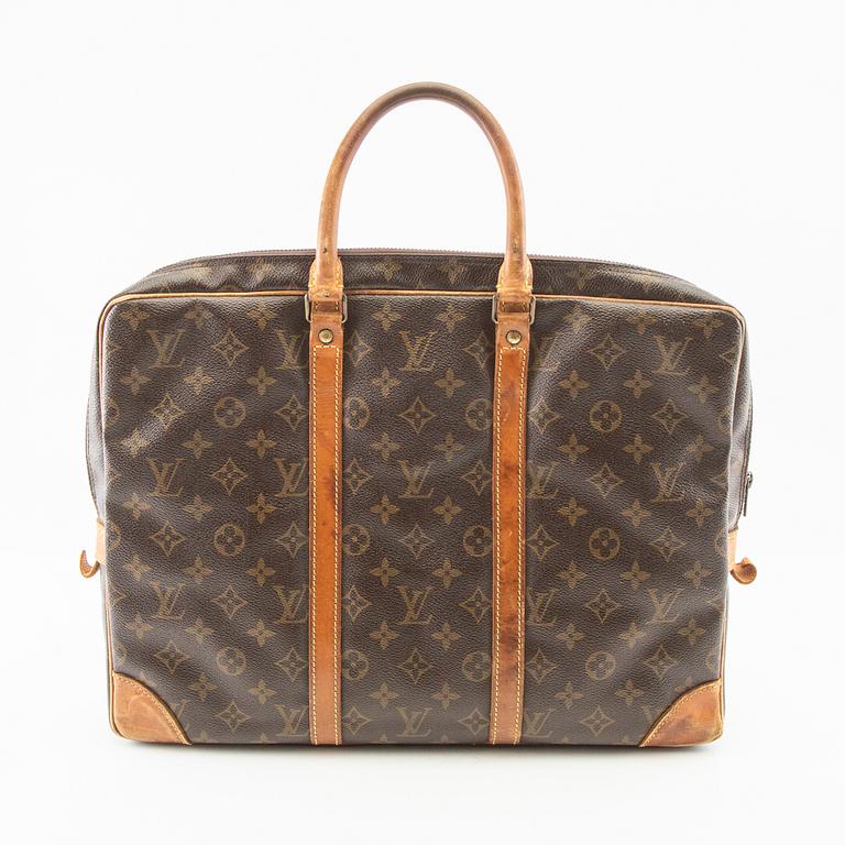 Louis Vuitton, "Porte-Documents Voyage", briefcase, box and dustbag.
