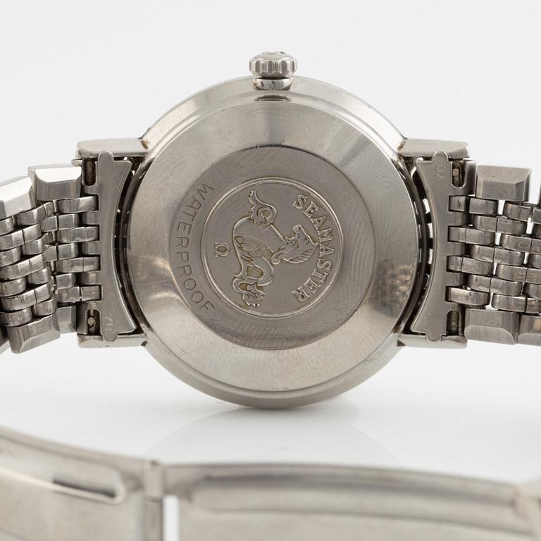 Omega, Seamaster, "Linen Dial", wristwatch, 34 mm.