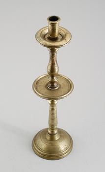 LJUSSTAKE, mässing, 1700-tal.