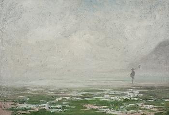 544. Robert Thegerström, French coastal landscape in fog.