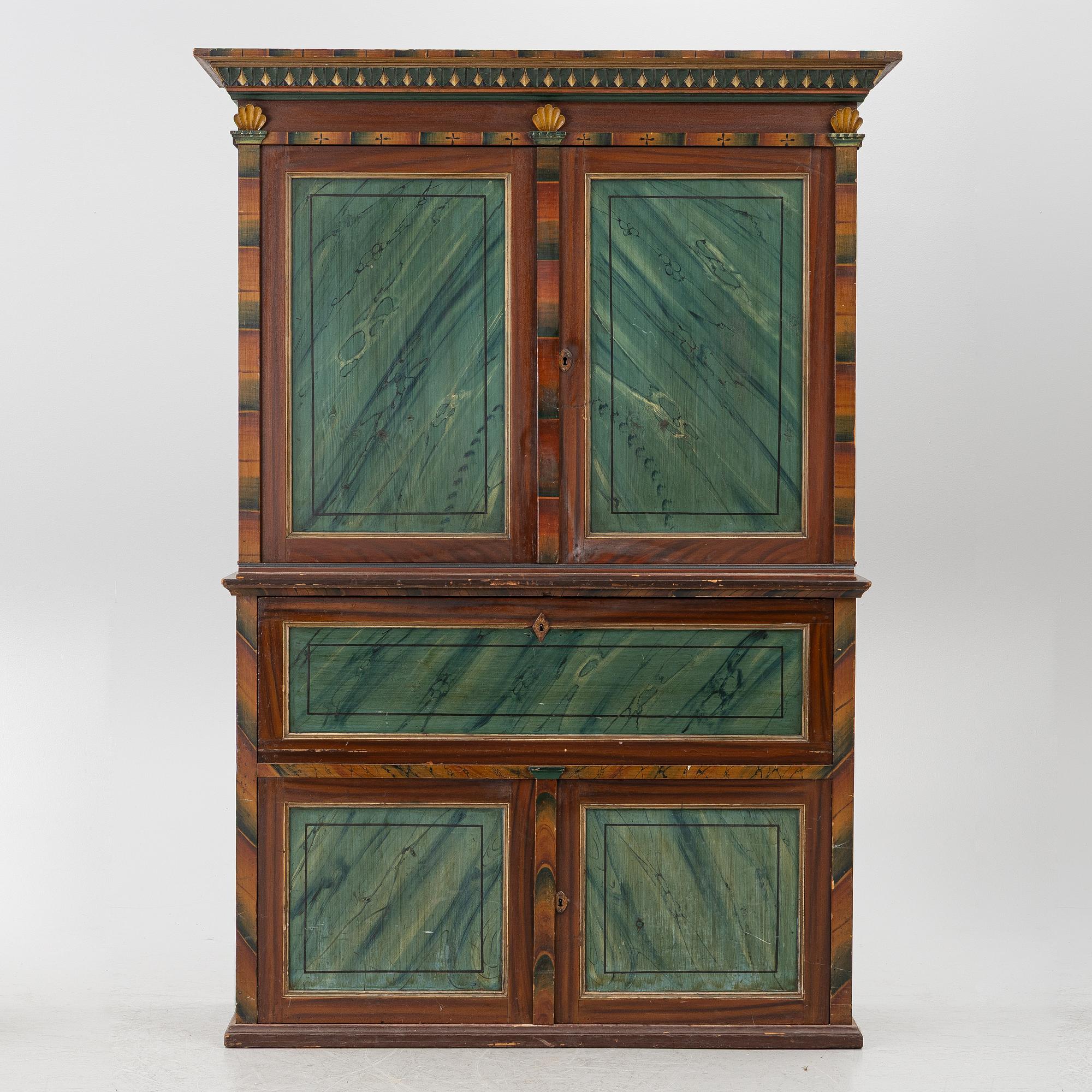 A writing cabinet, Värmland, 19th century.