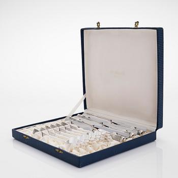 Mauno Honkanen, a 16-piece set of 'Tähkä' silver cutlery, Tillander Helsinki 1967-68.