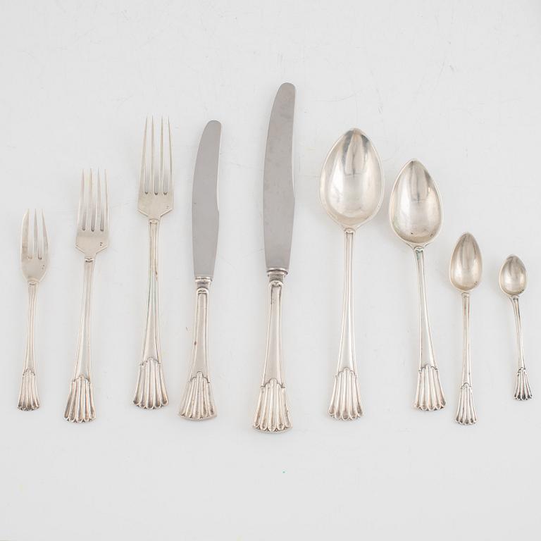 A Portuguese Silver Cutlery,  post 1933, 833 silver (143 pieces).