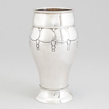 A Danish Art Nouveau silver vase, maker's mark Grann & Laglye, Copenhagen, 1914.