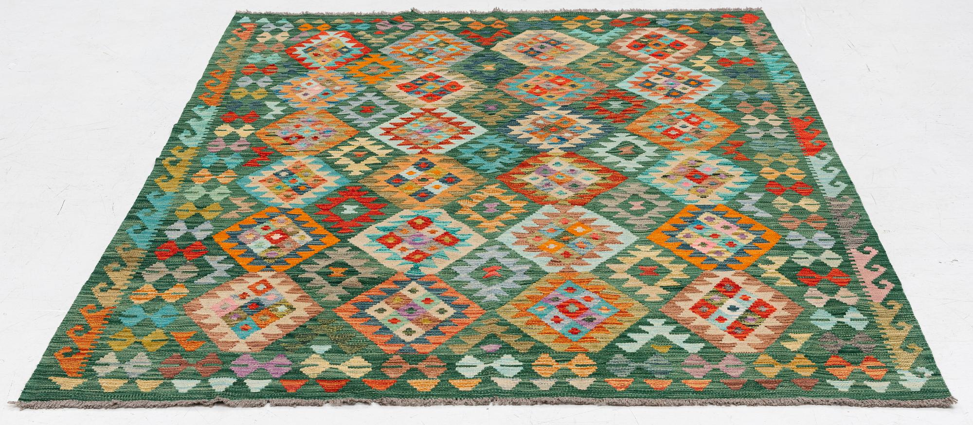 Kelim, modern, approx. 245 x 175 cm.