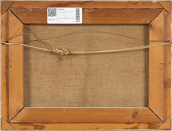 Axel Larsson, Blomsteräng med fjäll i fonden.