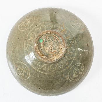 Skålar, två stycken, glaserat stengods, Korea, Joseon (1392–1897).