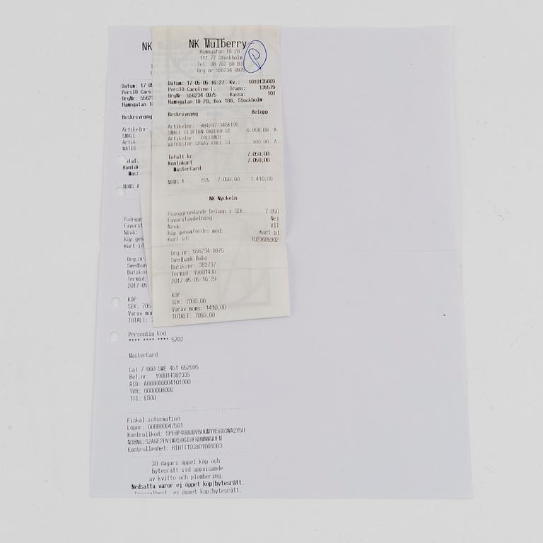 Mulberry, väska, "Small Clifton", 2017.