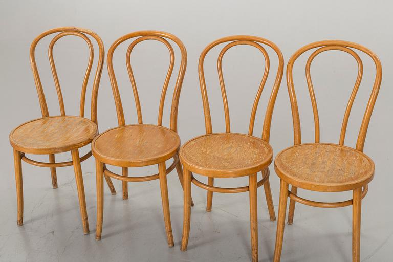4 BENTWOOD CHAIRS SECOND HALF OF 20TH CENTURY, THONET-STYLE.