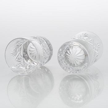 An 'Yrjö' crystal glassware set, 58 pieces, Riihimäen Lasi, Finland, latter half of the 20th century.