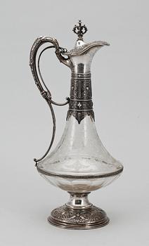 KANNA, glas och silver, nyrenässans, Lars Larson & Co, Göteborg 1878.