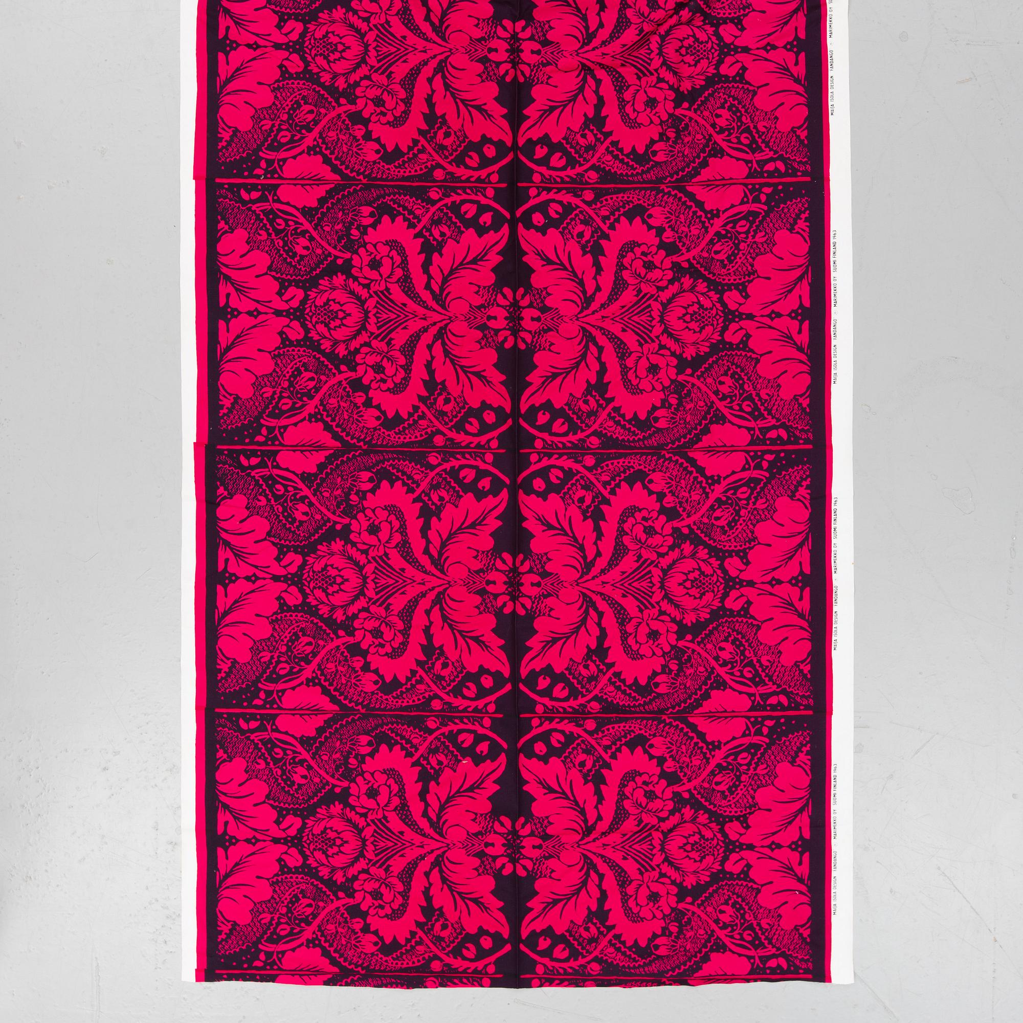 MAIJA ISOLA, tyg, "Fandango", Marimekko, 1963.