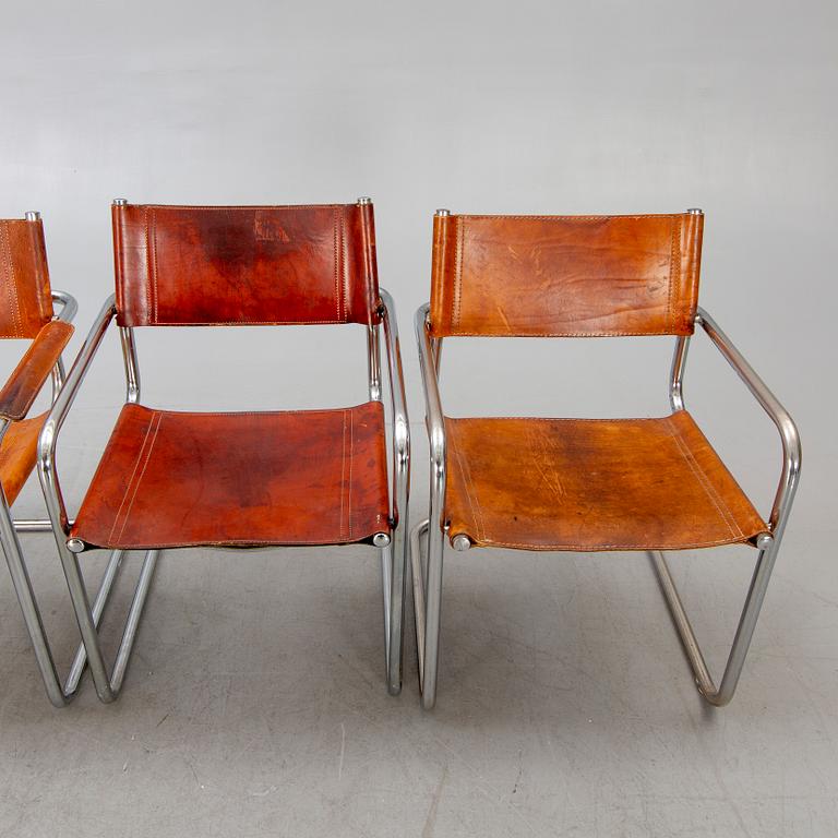 4 late 20th century Italian armchairs.