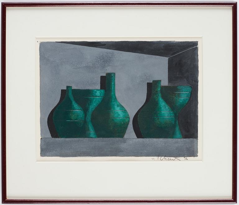 Philip von Schantz, gouache, signed and dated -96.