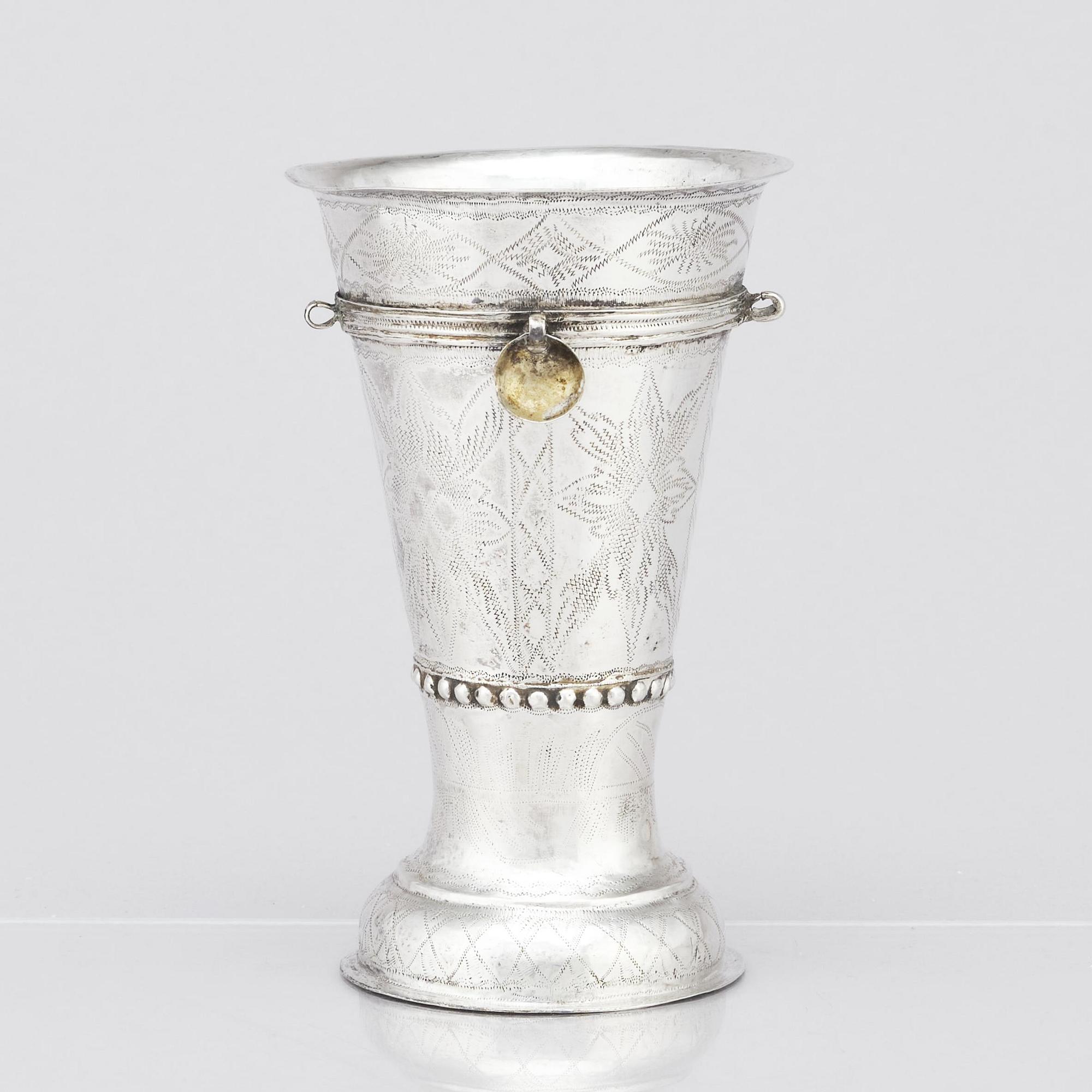 Skrammelbägare, silver, Norge oidentifierad mästare HM, Bergen 1822.
