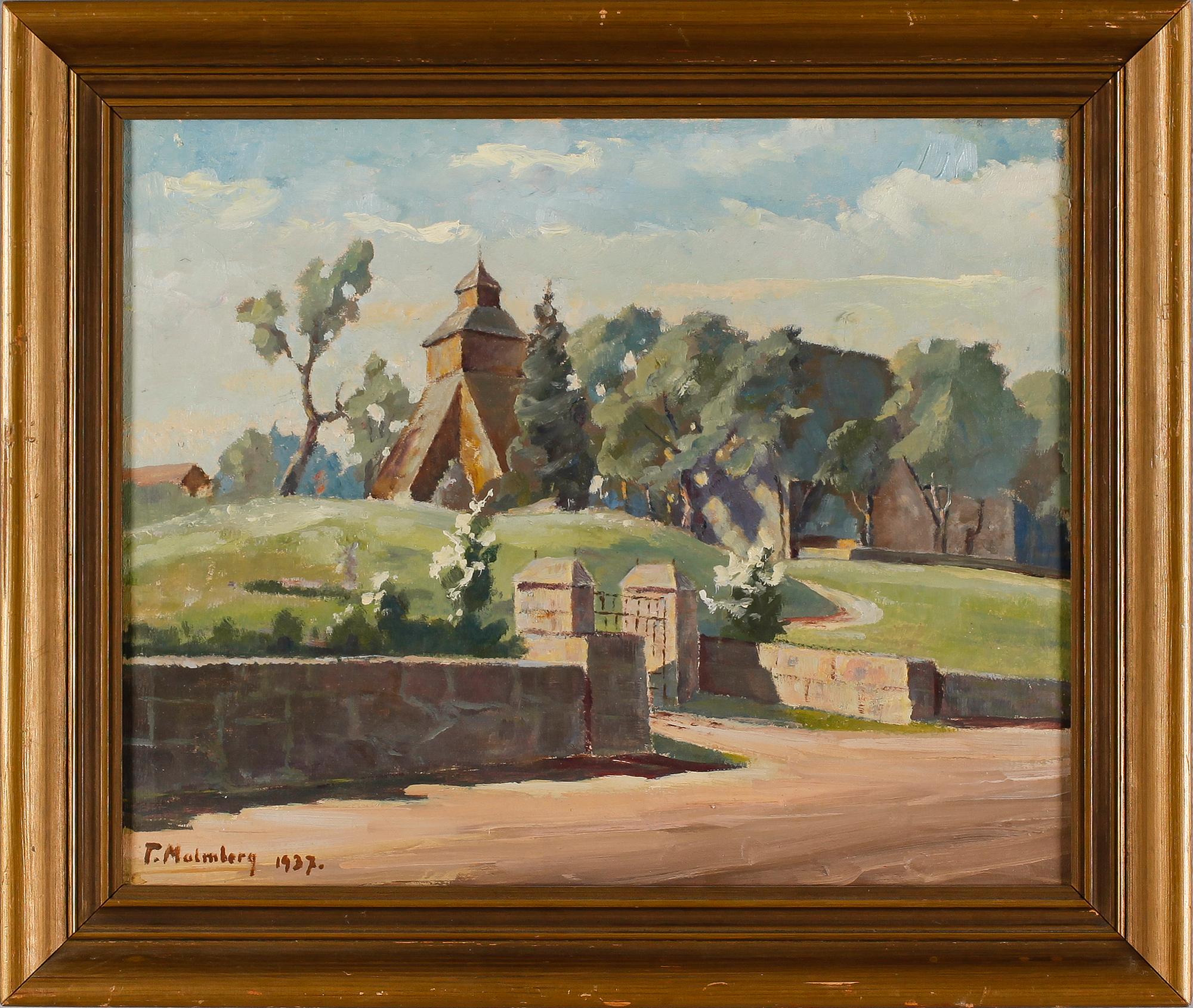 THURE MALMBERG, olja på pannå, signerad och daterad 1937.