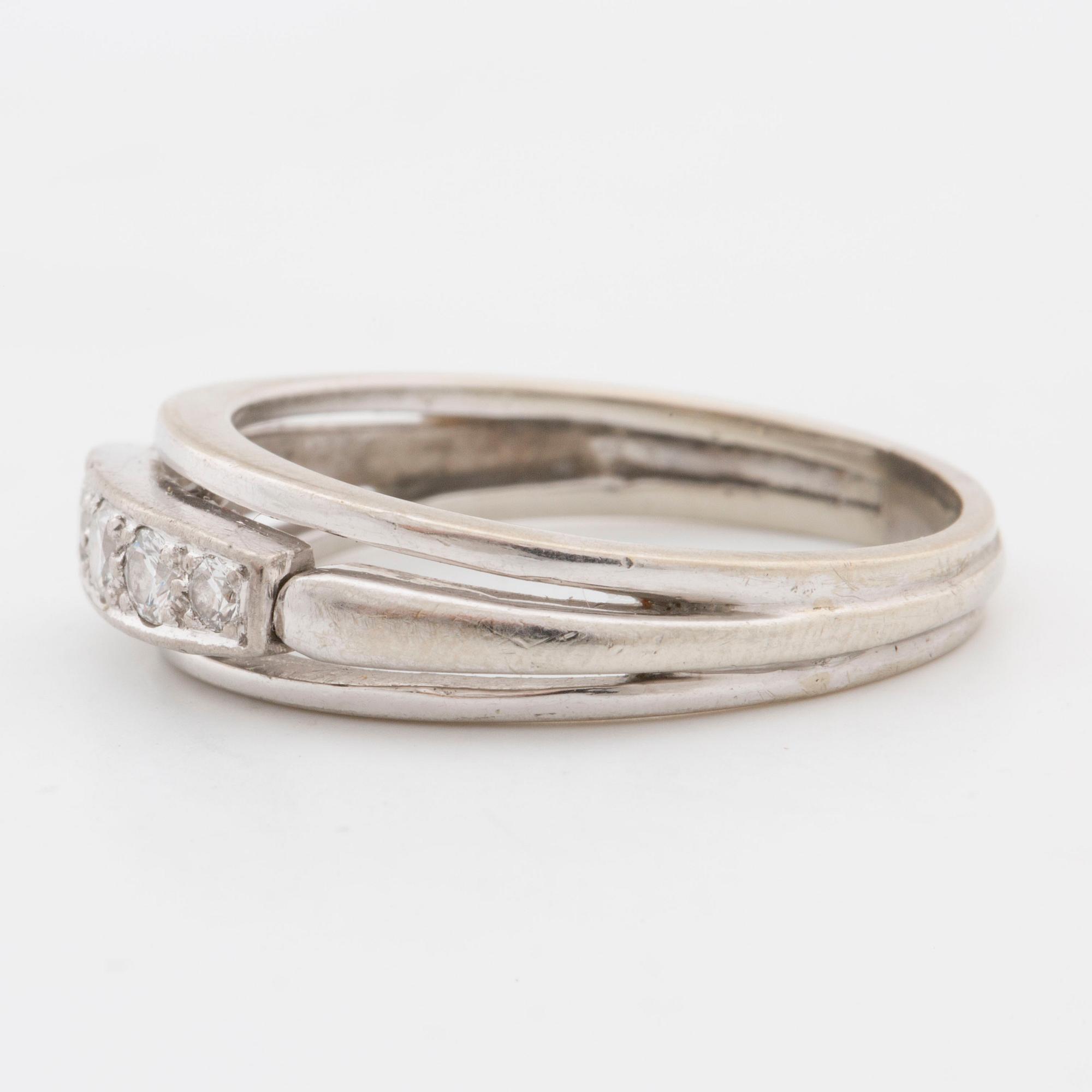 RING, med briljantslipade diamanter ca 0.20 ct.