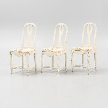 Three painted chairs, 18th/19th Century.