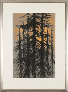 HANNU-KUSTAA MANNER, gouache, signerad och daterad -81.