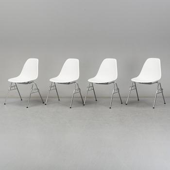 Four 'DSS' easy chairs by Charles & Ray Eames, Vitra, 2017.