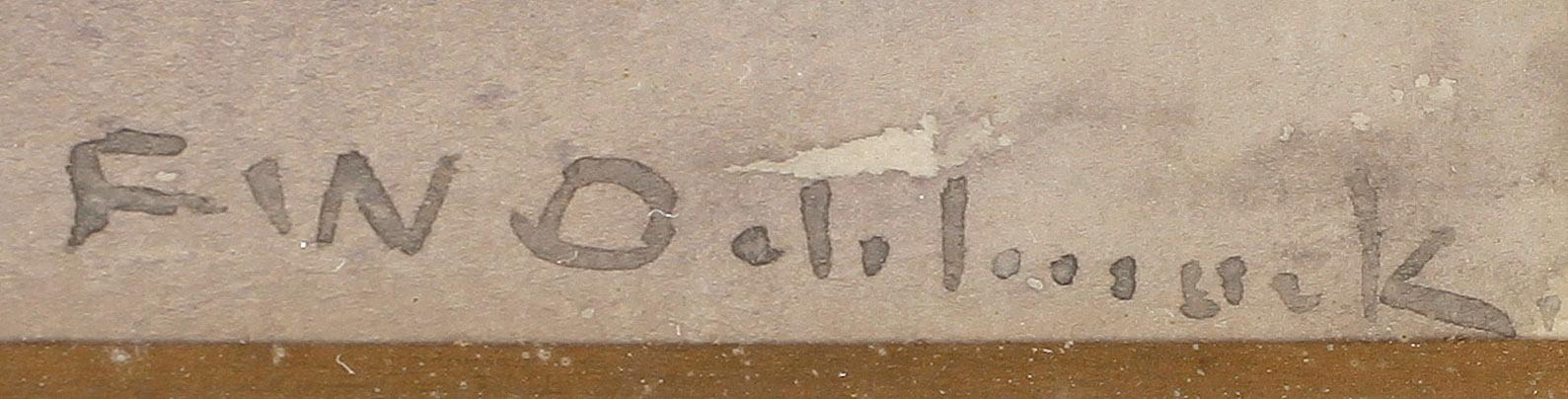 FRANS WILHELM ODELMARK, akvarell, signerad.