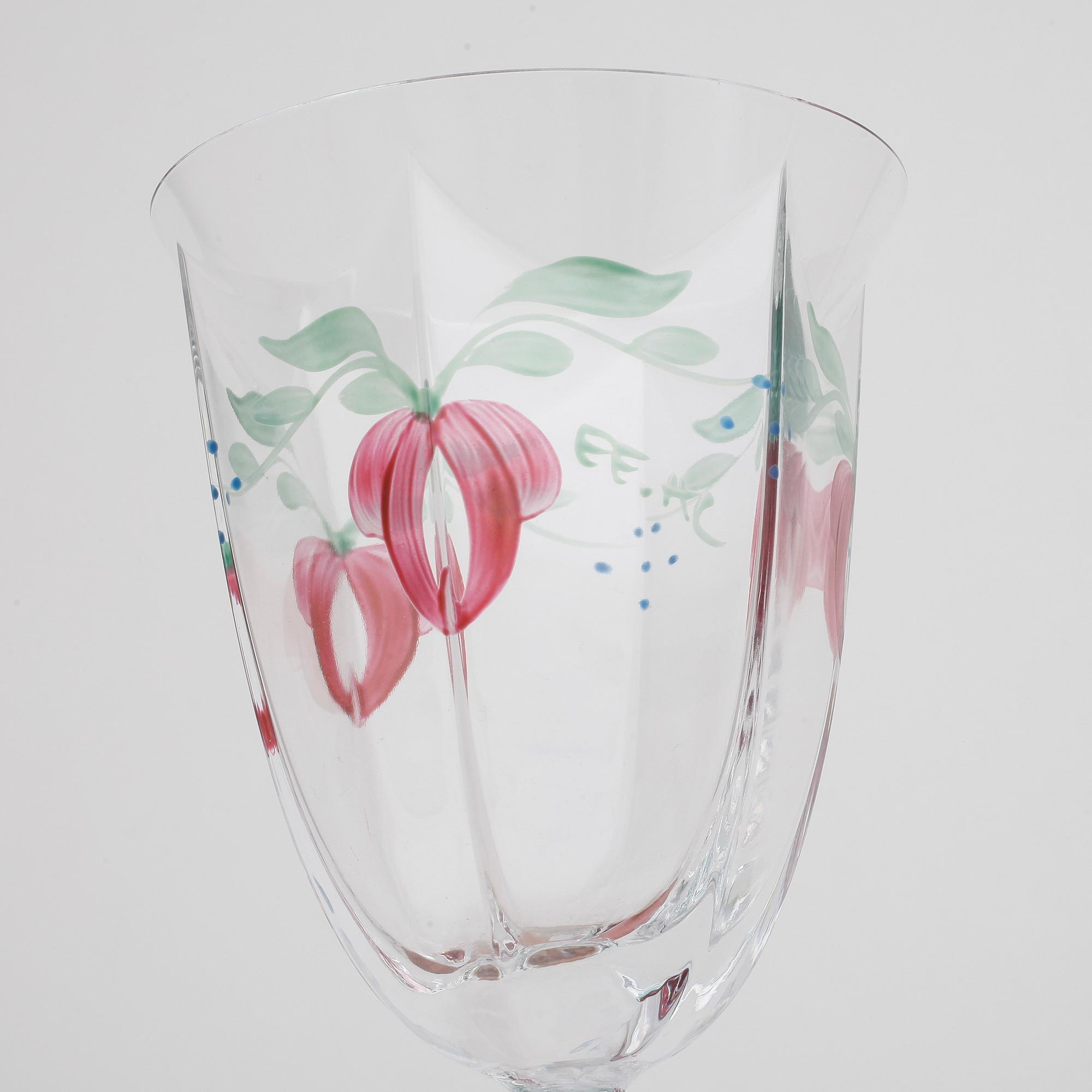 GLASSERVIS, 14 delar, "Maja", Eva Englund, Orrefors.