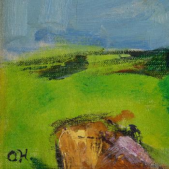 Oluf Høst, Summer landscape with horses, Bornholm.