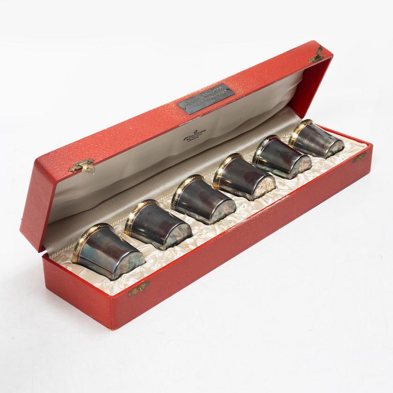 Six small silver cups, AB Sam Pettersson, Linköping, Sweden, 1946.