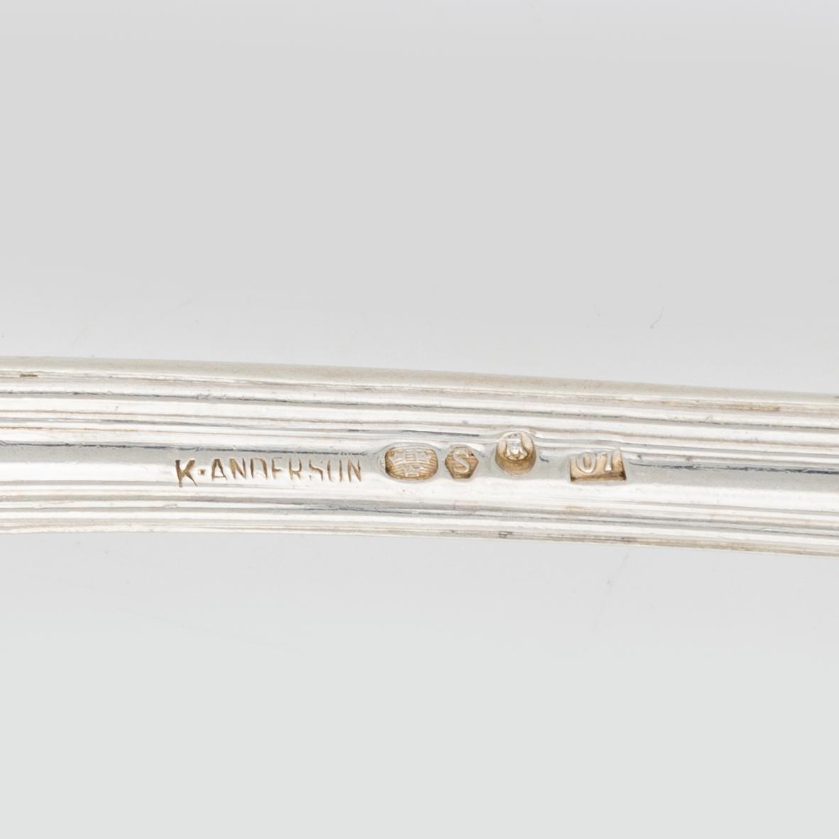 Bestick, 12 st, silver, K Anderson, Stockholm 1916.