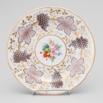 A PORCELAIN PLATE FROM THE KORBIEVSKY SERVICE, Nikolai II:s time.  St. Petersburg.