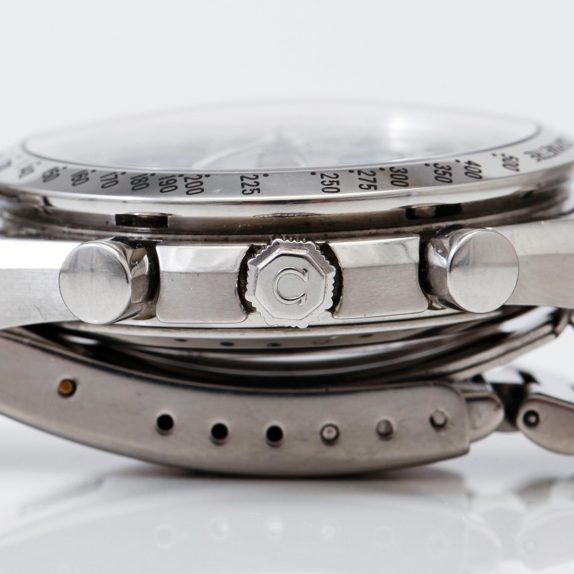 ARMBANDSUR, stål, Omega Speedmaster, Trippledate, Tachymeter, 1990-tal.